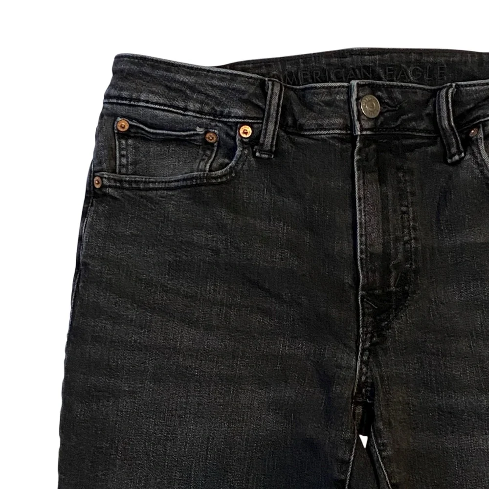 AMERICAN EAGLE Airflex+ Slim Fit Jeans Black Mens 32x32 Stretch Denim
